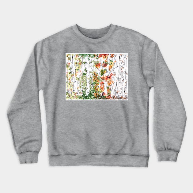 Birch Forest, Four Seasons Crewneck Sweatshirt by TamaraGarvey